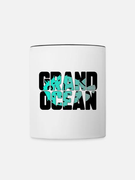 Großer Ozean - Tasse zweifarbig - Weiß/Schwarz