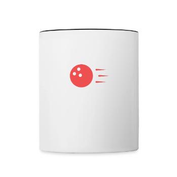 Bowling Dictons Bowling Bowler Skittles Cadeau - Mug contrasté - blanc/noir - Devant