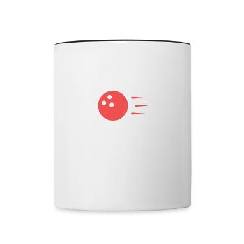 Bowling Dictons Bowling Bowler Skittles Cadeau - Mug contrasté - blanc/noir - Devant