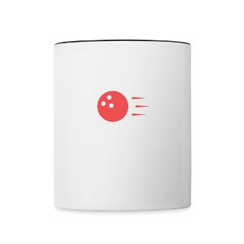 Bowling Dictons Bowling Bowler Skittles Cadeau - Mug contrasté - blanc/noir - Devant