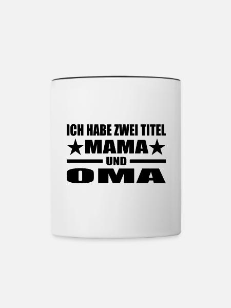 Mama - Tasse zweifarbig - Weiß/Schwarz