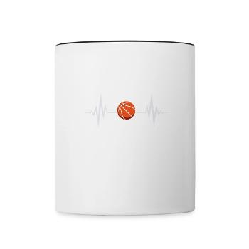 Basketball Spieler Basketballer Sprüche Geschenk - Tasse zweifarbig - Weiß/Schwarz - Vorne