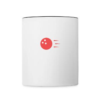 Bowling Dictons Bowling Bowler Skittles Cadeau - Mug contrasté - blanc/noir - Devant