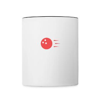 Bowling Dictons Bowling Bowler Skittles Cadeau - Mug contrasté - blanc/noir - Devant