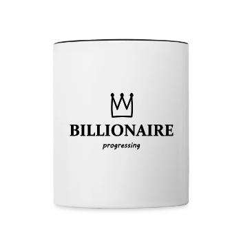 The Billionaire - Contrasting Mug - white/black - Front