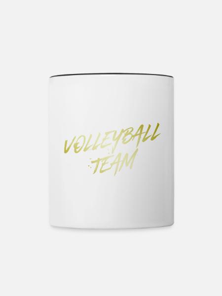 Volleyball Team - Tasse zweifarbig - Weiß/Schwarz