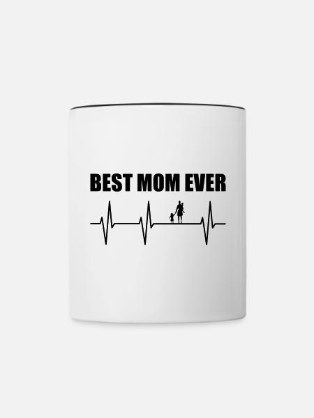 mama - Tasse zweifarbig - Weiß/Schwarz