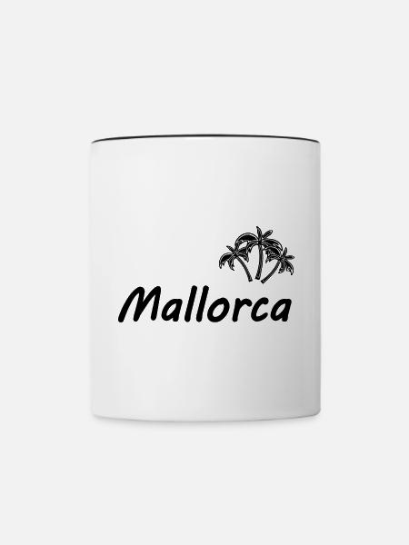 Urlaub im Mittelmeer - Tasse zweifarbig - Weiß/Schwarz