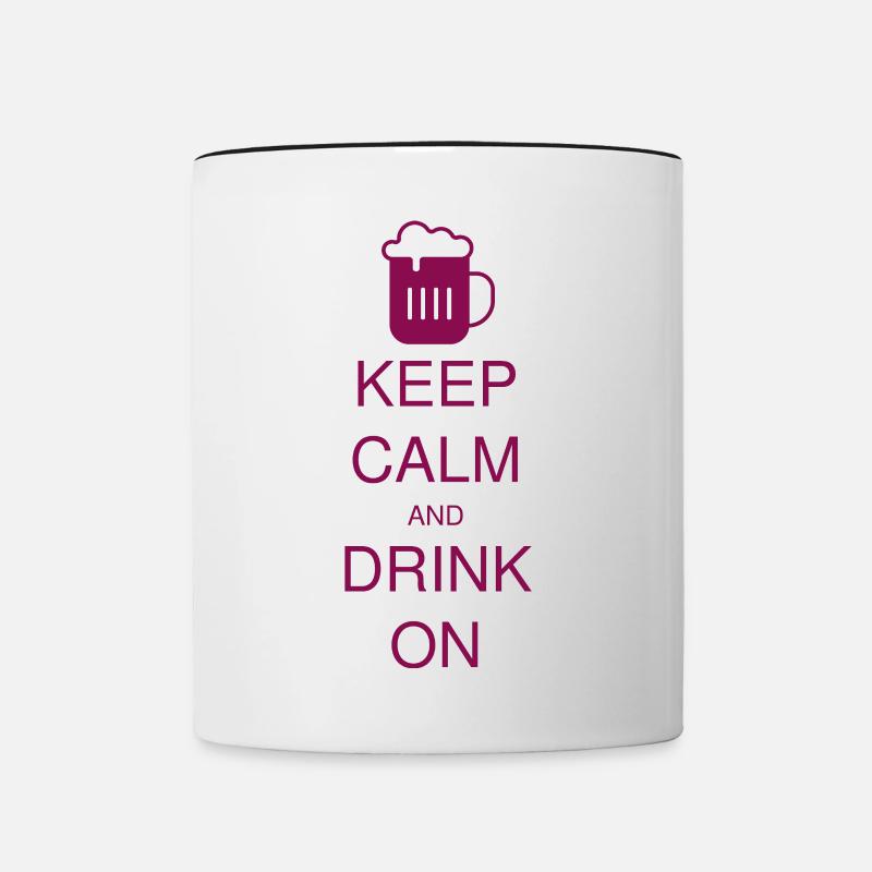 HBL KEEP CALM AND DR pinks 86cf611181a9a46d1677c4a - Contrasting Mug - white/black