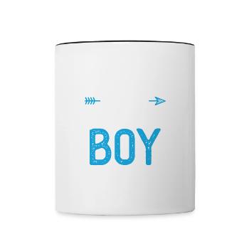 Uncle Of The Birthday Boy - Contrasting Mug - white/black - Front