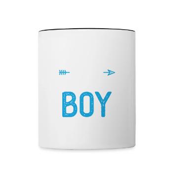 Mom Of The Birthday Boy - Contrasting Mug - white/black - Front