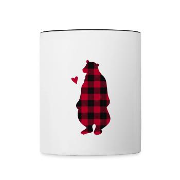 Papa Bear - Tasse zweifarbig - Weiß/Schwarz - Vorne