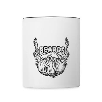 The Best Nurses Have Viking Beards - Tasse zweifarbig - Weiß/Schwarz - Vorne