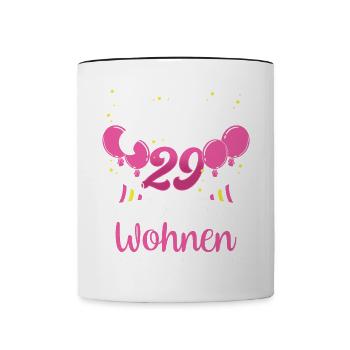 Endlich 29 Meine Eltern Wohnen Immer Noch Bei Mir - Tasse zweifarbig - Weiß/Schwarz - Vorne