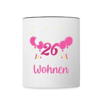 Endlich 26 Meine Eltern Wohnen Immer Noch Bei Mir - Tasse zweifarbig - Weiß/Schwarz - Vorne