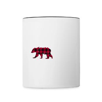 Papa Bear - Tasse zweifarbig - Weiß/Schwarz - Vorne