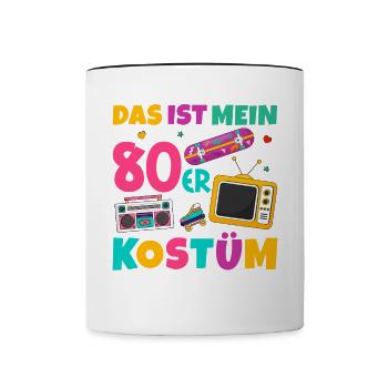 Das Ist Mein 80er Kostüm - Tasse zweifarbig - Weiß/Schwarz - Vorne