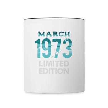 Millésime Mars 1973 Edition Limitée - Mug contrasté - blanc/noir - Devant