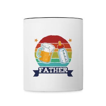 First Time Father 2023 - Contrasting Mug - white/black - Front