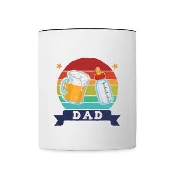 First Time Dad 2024 - Tasse zweifarbig - Weiß/Schwarz - Vorne