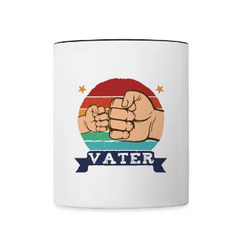 Ich werde Vater 2023 - Tasse zweifarbig - Weiß/Schwarz - Vorne