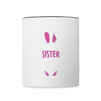 Will Trade Sister For Easter Candy - Contrasting Mug - white/black - Front