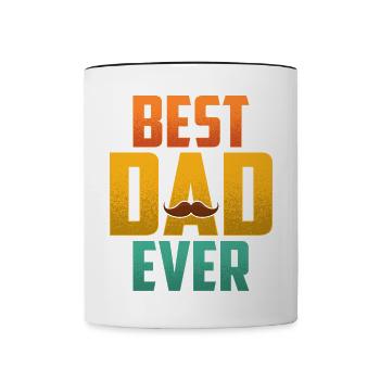 Meilleur papa de tous les temps - Mug contrasté - blanc/noir - Devant