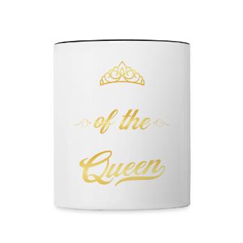 Daughter Of The Birthday Queen - Contrasting Mug - white/black - Front