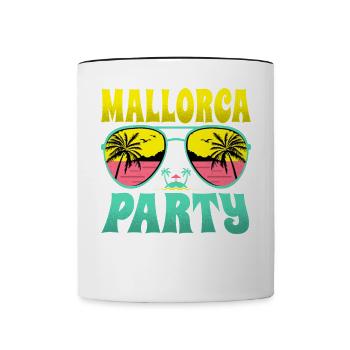 Mallorca Party Crew - Tasse zweifarbig - Weiß/Schwarz - Vorne