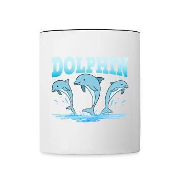 Future Dolphin Trainer - Tasse zweifarbig - Weiß/Schwarz - Vorne
