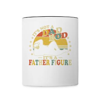 Ce n’est pas un papa Bod c’est une figure paternelle - Mug contrasté - blanc/noir - Devant