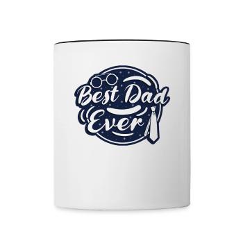Meilleur père de tous les temps - Mug contrasté - blanc/noir - Devant