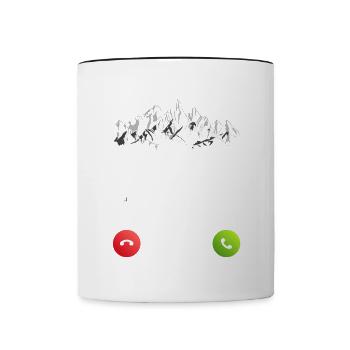 The Seven Summits Incoming Call - Tasse zweifarbig - Weiß/Schwarz - Vorne