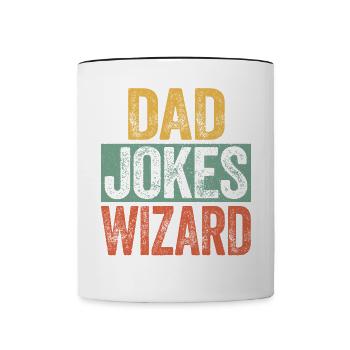 Dad Jokes Wizard - Contrasting Mug - white/black - Front