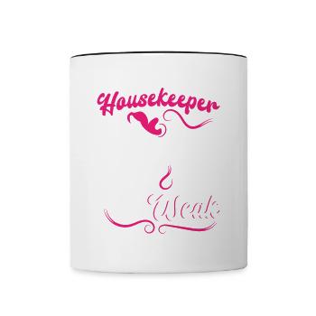Housekeeper Not For The Weak - Contrasting Mug - white/black - Front