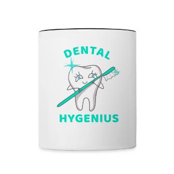 Dental Hygenius - Tasse zweifarbig - Weiß/Schwarz - Vorne