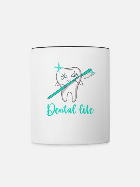Dental Life - Tasse zweifarbig - Weiß/Schwarz