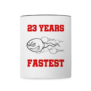 23 years ago I Was The Fastest - Contrasting Mug - white/black - Front
