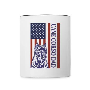 Cane Corso Papa - Mug contrasté - blanc/noir - Devant