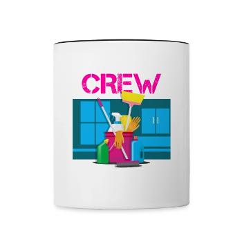 Cleaning Crew We Clean It Like We Mean It - Contrasting Mug - white/black - Front