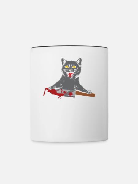 Crazy Cat Lady - Tasse zweifarbig - Weiß/Schwarz