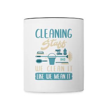 Cleaning Staff - Contrasting Mug - white/black - Front