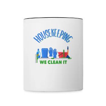 Housekeeping Staff - Tasse zweifarbig - Weiß/Schwarz - Vorne