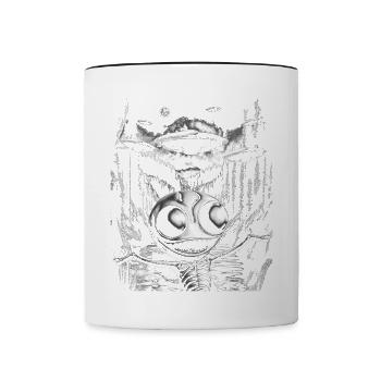 Invasion Meme Retro Alien UFO Selfie - Tasse zweifarbig - Weiß/Schwarz - Vorne