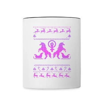 Sleigh The Patriarchy - Contrasting Mug - white/black - Front