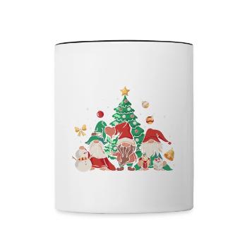 Noël avec mes gnomes - Mug contrasté - blanc/noir - Devant
