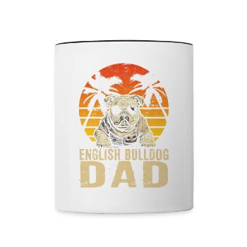 English Bulldog Dad - Contrasting Mug - white/black - Front