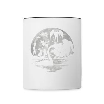 Bigfoot Mothman Jersey Devil Alien Cryptids - Tasse zweifarbig - Weiß/Schwarz - Vorne