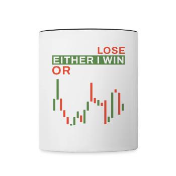 Stock Market Day Trading - Contrasting Mug - white/black - Front