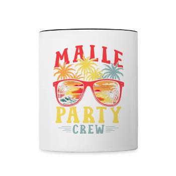 Malle Party Crew - Contrasting Mug - white/black - Front